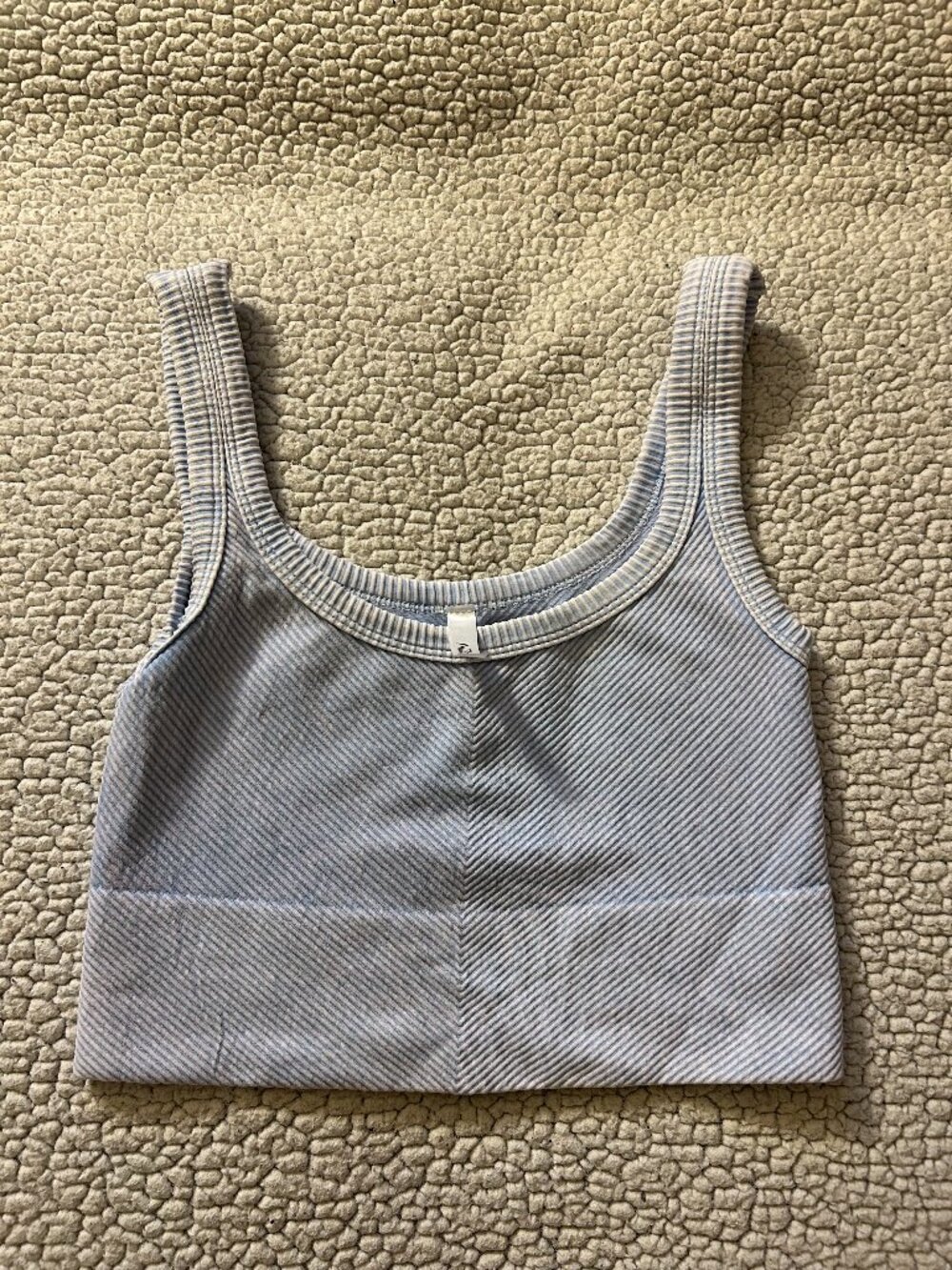Nikibiki -- baby blue, ribbed, crop, tank top